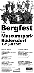 Bergfest im Museumspark Rdersdorf, 3xA3-Plakat